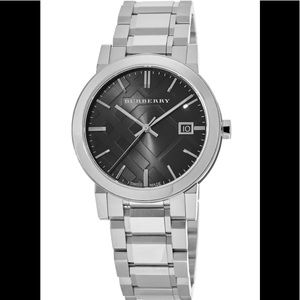 NIB Black Check Burberry Watch